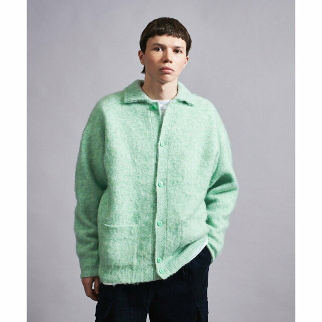 BEAUTY&YOUTH UNITED ARROWS(ビューティアンドユースユナイテッドアローズ)の【LIME】<monkey time> BRSHD MHR PL CARDIGAN/カーディガン メンズのトップス(カーディガン)の商品写真