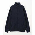 【NAVY】レイズドネック フルジップ カーディガン<A DAY IN THE 
