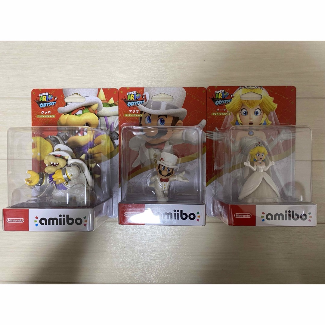 任天堂(ニンテンドウ)の【新品】 amiibo スーパーマリオ　ウェディング　スタイル3種　マリオ エンタメ/ホビーのゲームソフト/ゲーム機本体(家庭用ゲームソフト)の商品写真