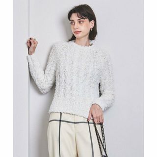 ユナイテッドアローズ(UNITED ARROWS)の【OFF WHITE】ミックス ケーブル ショート ニット(ニット/セーター)