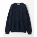 【NAVY】フェザーヤーン クルーネックニット<A DAY IN THE LIF