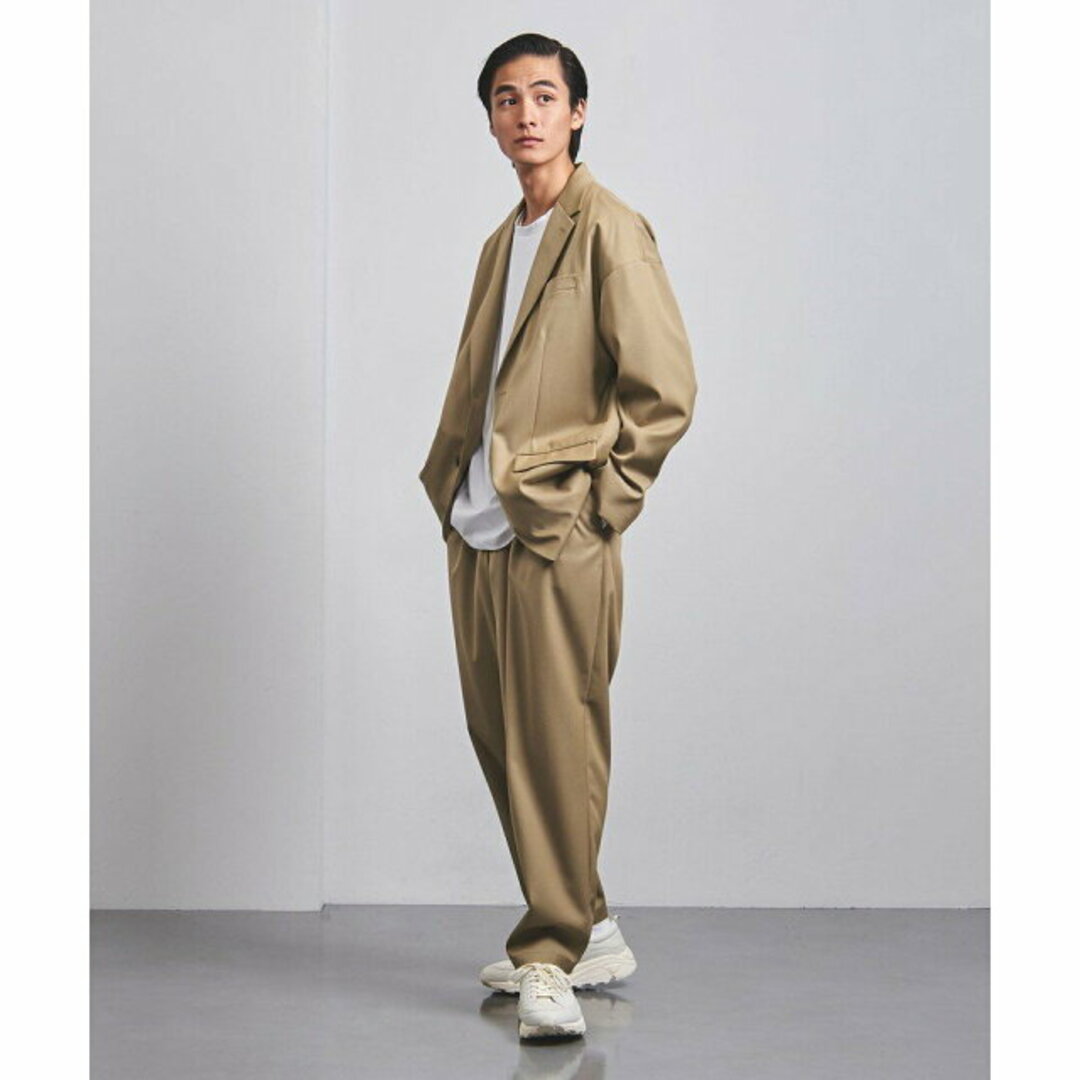 UNITED ARROWS(ユナイテッドアローズ)の【BEIGE】ギャバジン ドロップショルダー 2Bシングル ジャケット メンズのジャケット/アウター(テーラードジャケット)の商品写真