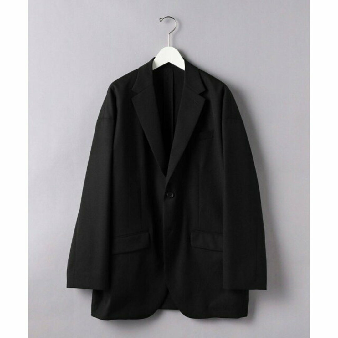 UNITED ARROWS(ユナイテッドアローズ)の【BLACK】ギャバジン ドロップショルダー 2Bシングル ジャケット メンズのジャケット/アウター(テーラードジャケット)の商品写真