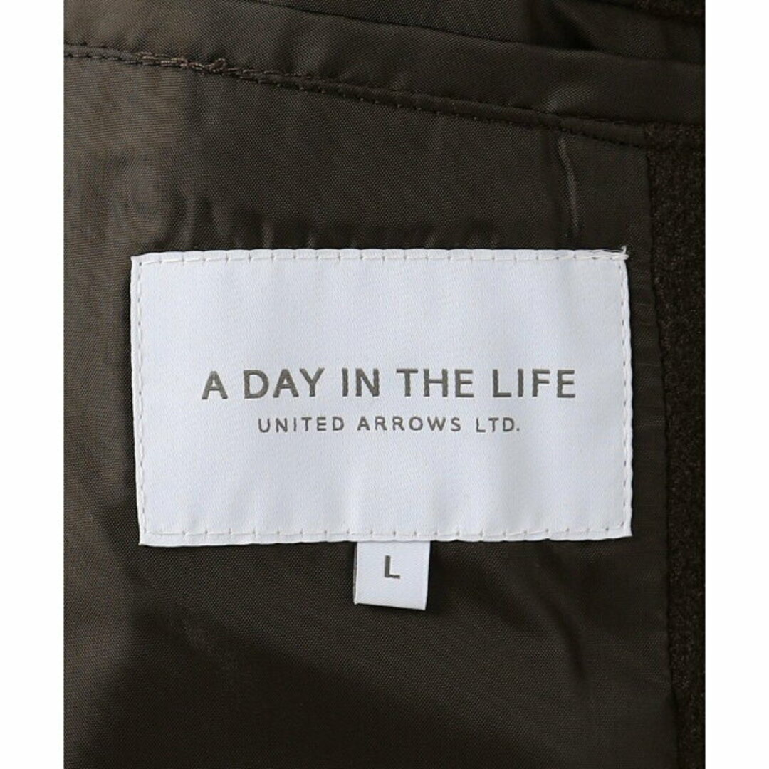 a day in the life(アデイインザライフ)の【DK.BROWN】ニットメルトン ダブル ショートコート<A DAY IN THE LIFE> メンズのジャケット/アウター(ピーコート)の商品写真