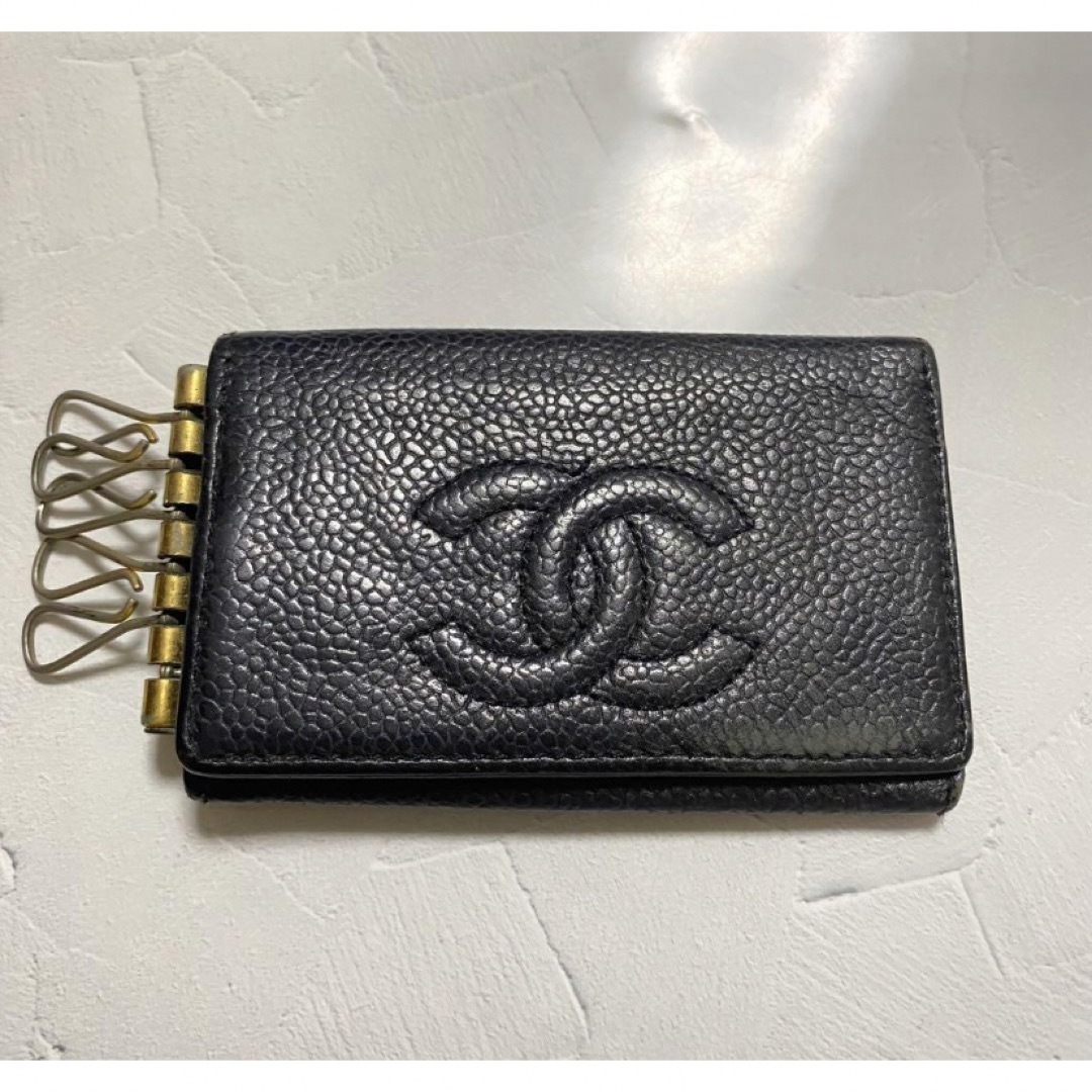 CHANEL - シャネル キーケース キャビアスキン ヴィンテージ 黒の通販