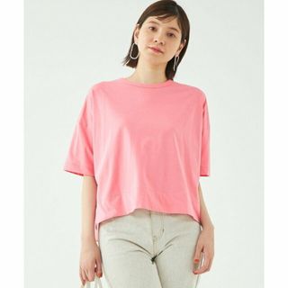 ユナイテッドアローズグリーンレーベルリラクシング(UNITED ARROWS green label relaxing)の【PINK】ワイド クロップド Tシャツ(カットソー(長袖/七分))