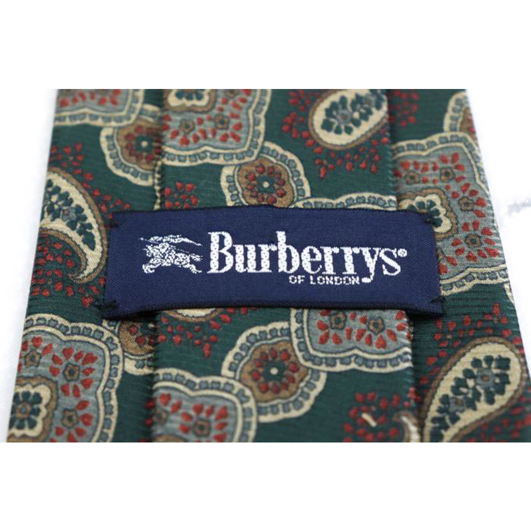 BURBERRY(バーバリー)のバーバリーズ ブランド ネクタイ シルク ペイズリー柄 小紋柄 メンズ グリーン Burberrys メンズのファッション小物(ネクタイ)の商品写真