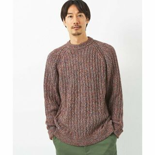 ユナイテッドアローズグリーンレーベルリラクシング(UNITED ARROWS green label relaxing)の【RED】マルチカラーリブ クルーネック ニット(その他)