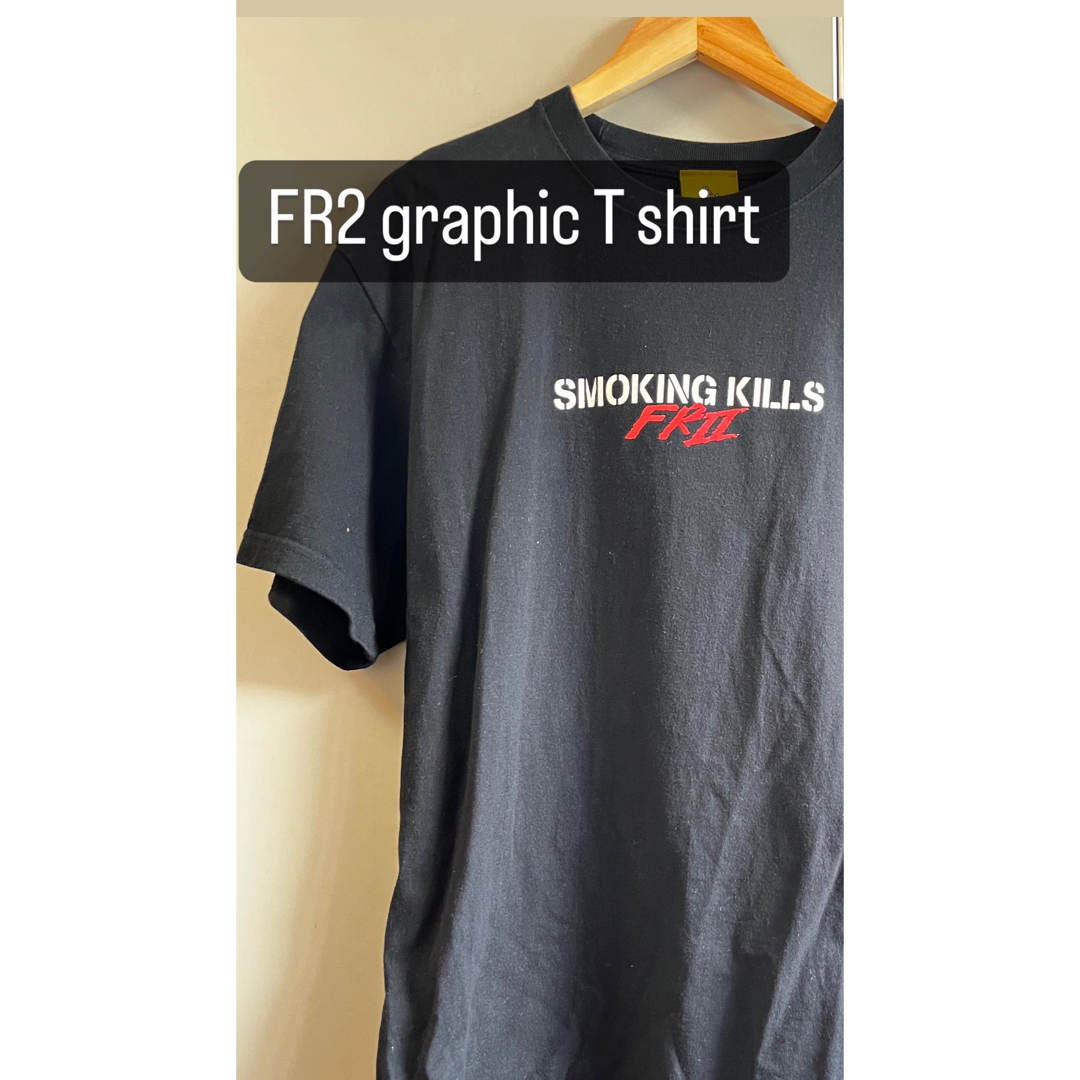 #FR2(エフアールツー)のFR 2 BLACK graphic Tshirt  シャツ ブラック メンズのトップス(Tシャツ/カットソー(半袖/袖なし))の商品写真