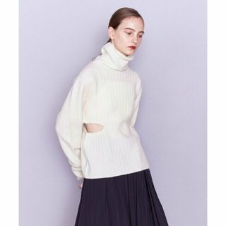 イウエンマトフ(AEWEN MATOPH)の【OFF WHITE】<AEWEN MATOPH>W/CA リブ ウエストスリット タートルネックニット(ニット/セーター)