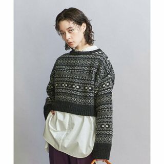 ビューティアンドユースユナイテッドアローズ(BEAUTY&YOUTH UNITED ARROWS)の【DK.GRAY】【別注】<ISLAND TIDES>フェアアイル ショートワイドニットプルオーバー -ウォッシャブル-(ニット/セーター)