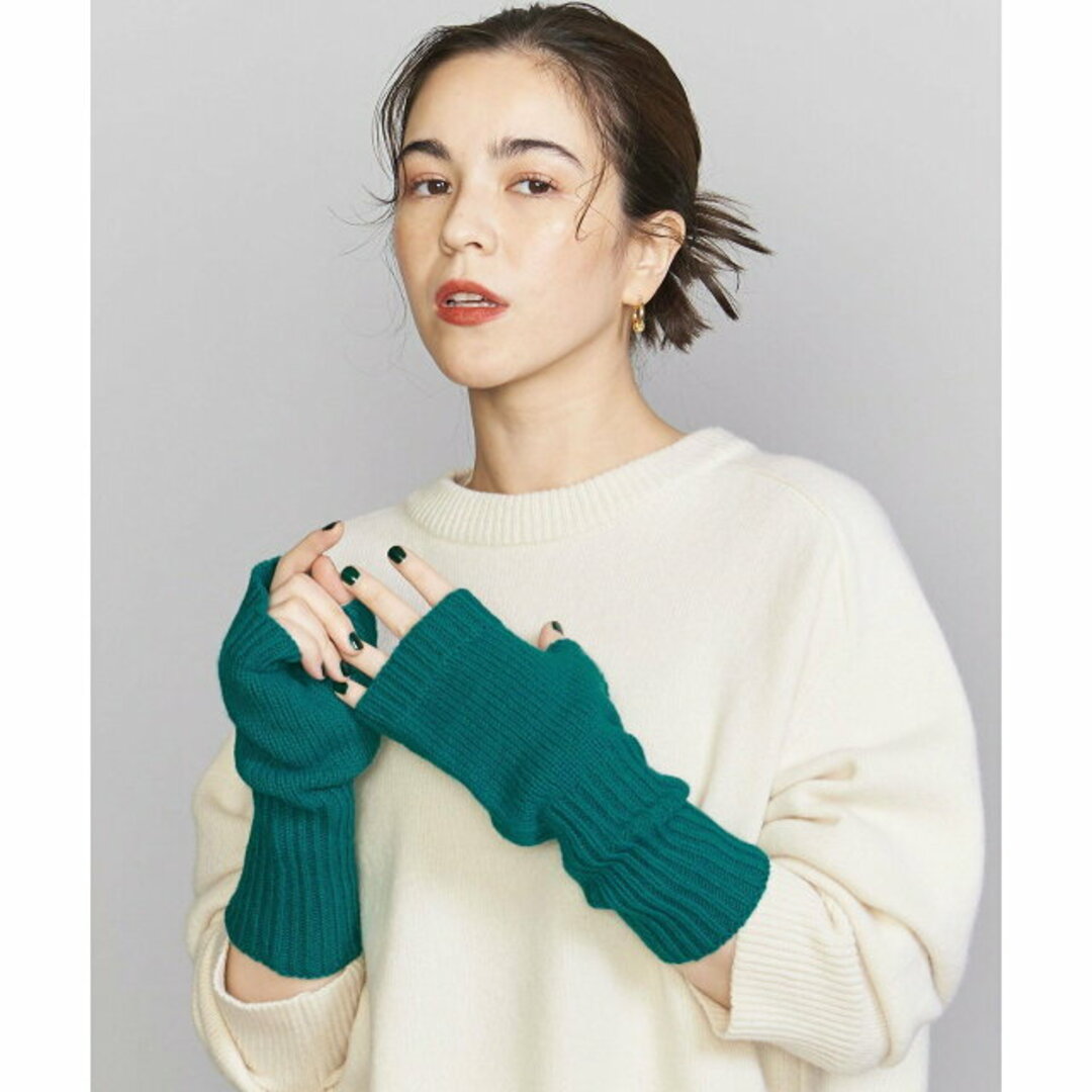 BEAUTY&YOUTH UNITED ARROWS(ビューティアンドユースユナイテッドアローズ)の【KELLY】ニットロング リブ フィンガーレス グローブ レディースのファッション小物(手袋)の商品写真