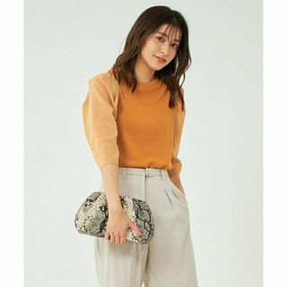 ユナイテッドアローズグリーンレーベルリラクシング(UNITED ARROWS green label relaxing)の【ORANGE】ソウバリ ソデ シフォン プルオーバー ニット -ウォッシャブル-(ニット/セーター)