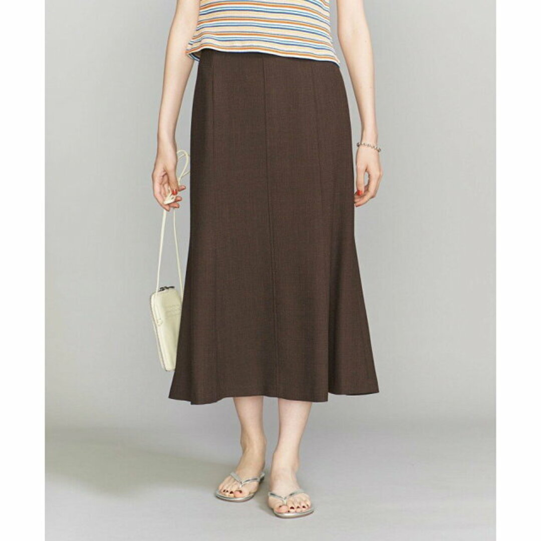 BEAUTY&YOUTH UNITED ARROWS(ビューティアンドユースユナイテッドアローズ)の【DK.BROWN】スラブ マーメイド フレアスカート レディースのスカート(ロングスカート)の商品写真