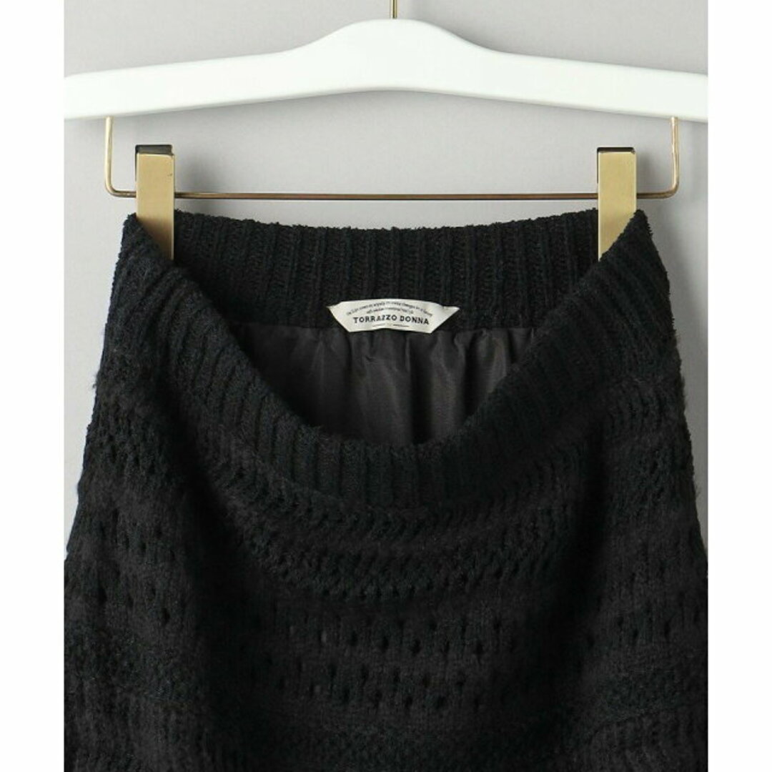 BEAUTY&YOUTH UNITED ARROWS(ビューティアンドユースユナイテッドアローズ)の【BLACK】<TORRAZZO DONNA>クロッシェライク ニット スカート レディースのスカート(ロングスカート)の商品写真