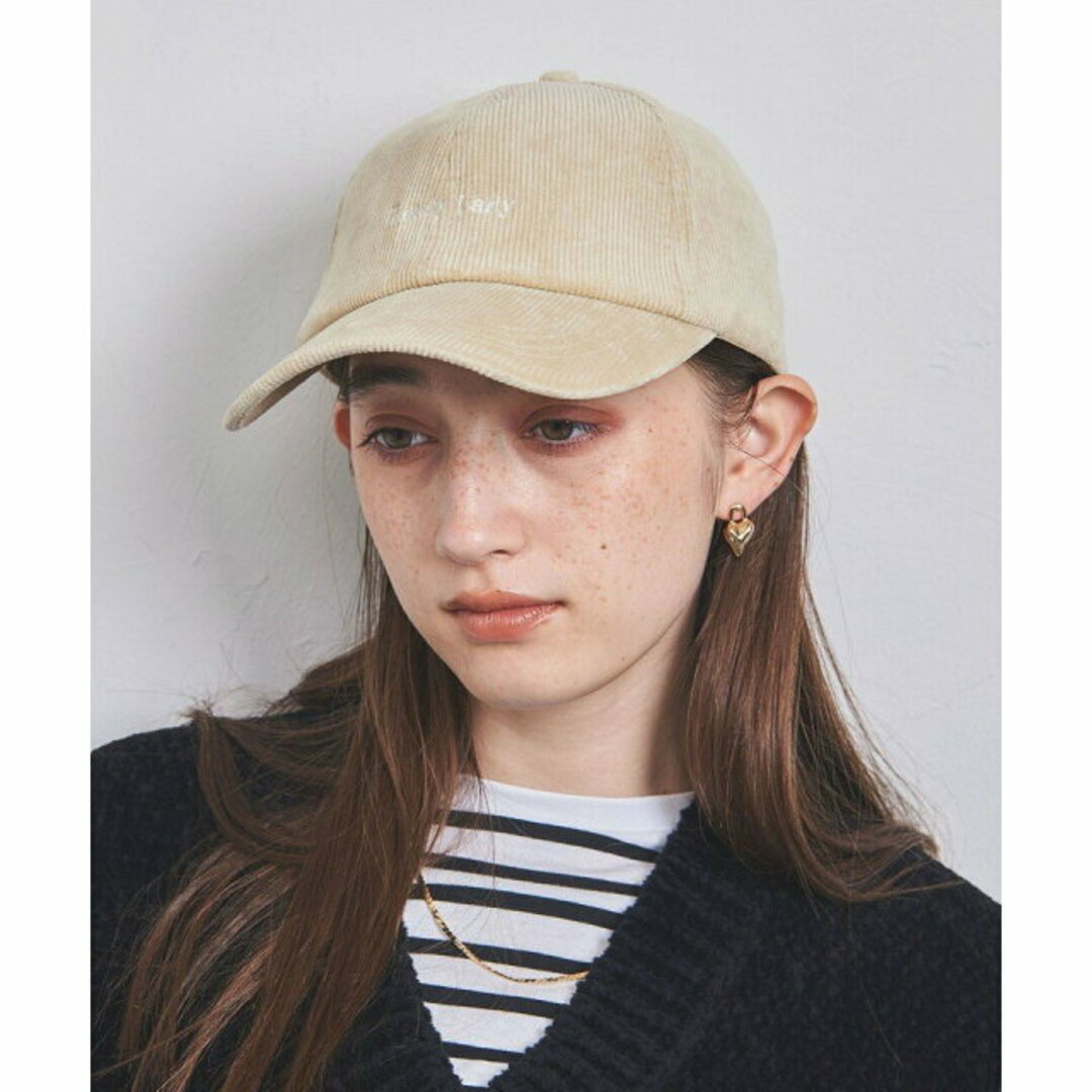 UNITED ARROWS(ユナイテッドアローズ)の【BEIGE】EMB コーデュロイ キャップ レディースの帽子(ハット)の商品写真