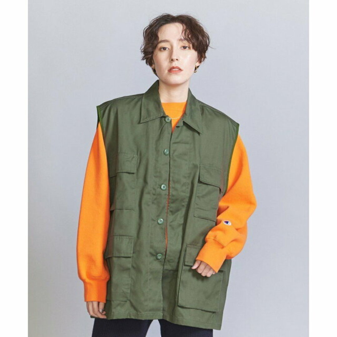 BEAUTY&YOUTH UNITED ARROWS(ビューティアンドユースユナイテッドアローズ)の【OLIVE】<THRIFTY LOOK>アーミー ベスト 2 レディースのジャケット/アウター(テーラードジャケット)の商品写真