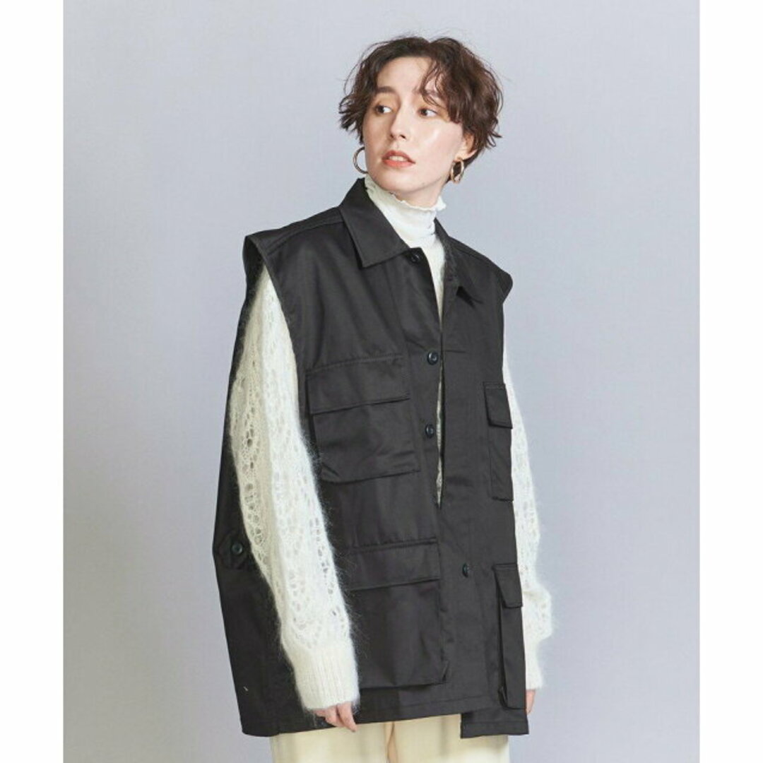 BEAUTY&YOUTH UNITED ARROWS(ビューティアンドユースユナイテッドアローズ)の【BLACK】【XL】<THRIFTY LOOK>アーミー ベスト 2 レディースのジャケット/アウター(テーラードジャケット)の商品写真