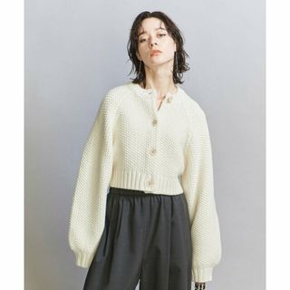 ビューティアンドユースユナイテッドアローズ(BEAUTY&YOUTH UNITED ARROWS)の【OFF WHITE】ウールアクリル カノコ ショート カーディガン(カーディガン)