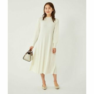 ユナイテッドアローズグリーンレーベルリラクシング(UNITED ARROWS green label relaxing)の【WHITE】リブ Aライン ワンピース -ウォッシャブル-(ロングワンピース/マキシワンピース)