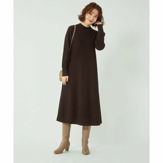 ユナイテッドアローズグリーンレーベルリラクシング(UNITED ARROWS green label relaxing)の【DK.BROWN】リブ Aライン ワンピース -ウォッシャブル-(ロングワンピース/マキシワンピース)