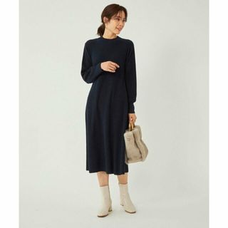 ユナイテッドアローズグリーンレーベルリラクシング(UNITED ARROWS green label relaxing)の【NAVY】リブ Aライン ワンピース -ウォッシャブル-(ロングワンピース/マキシワンピース)