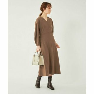 ユナイテッドアローズグリーンレーベルリラクシング(UNITED ARROWS green label relaxing)の【MD.BROWN】フォルム フィット&フレア ワンピース(ロングワンピース/マキシワンピース)