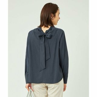 ユナイテッドアローズグリーンレーベルリラクシング(UNITED ARROWS green label relaxing)の【NAVY】ボウタイ ギャザー 2WAY ブラウス(シャツ/ブラウス(長袖/七分))