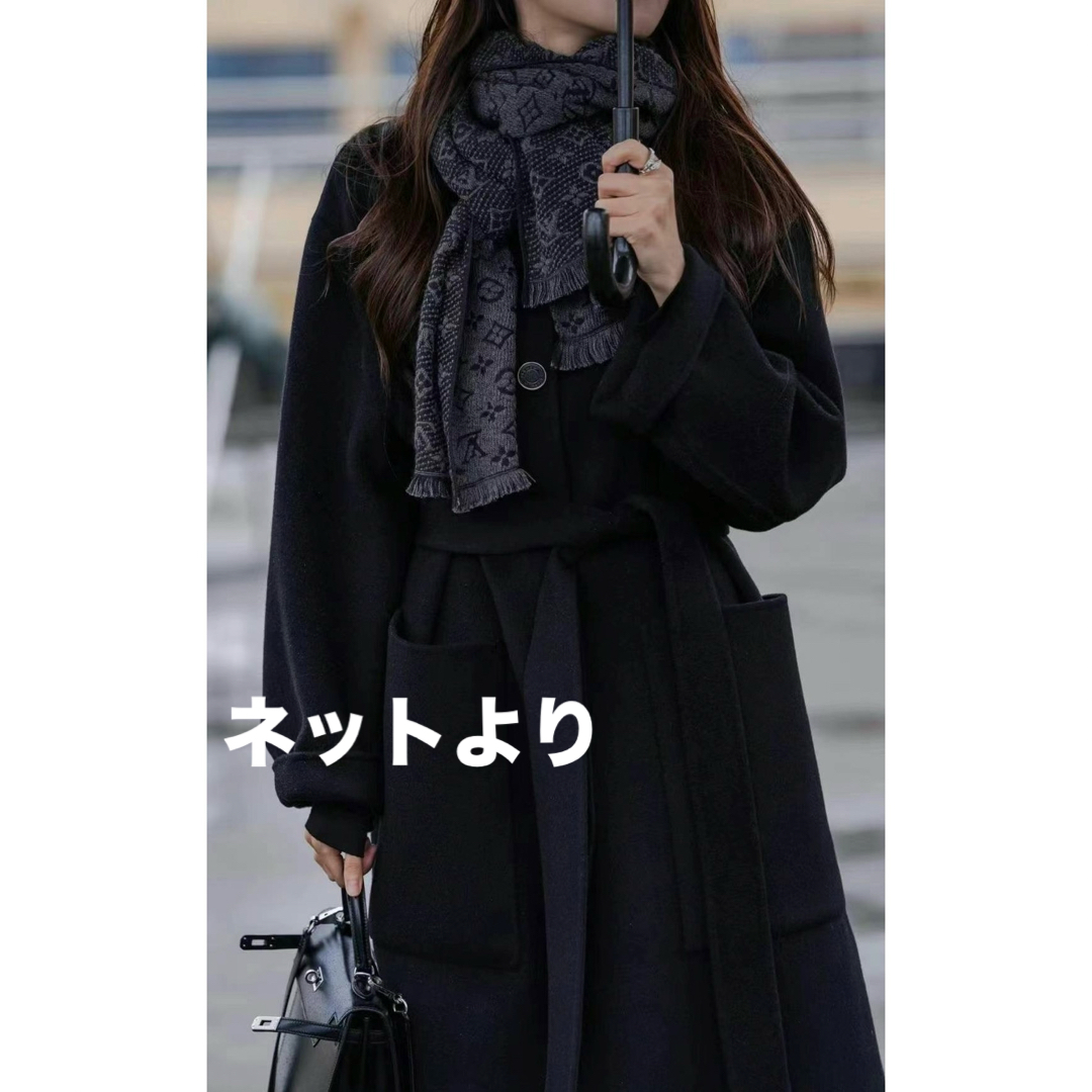 【新品未使用】エルメス23秋冬 ロングコートカシミア・ダブルフェイス 38 【新品未使用】エルメス23秋冬 ロングコートカシミア・ダブルフェイス 38