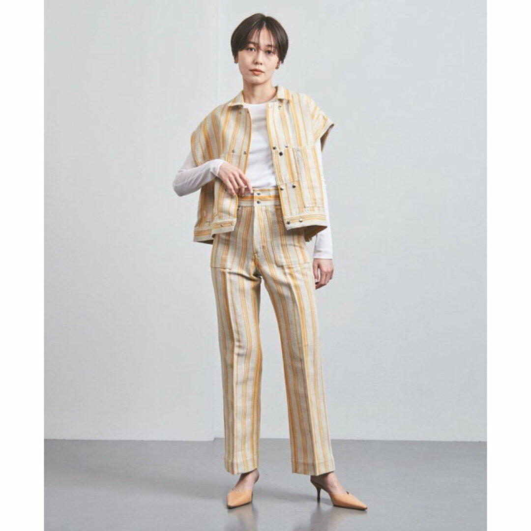 UNITED ARROWS(ユナイテッドアローズ)の【YELLOW】【S（1）】【別注】<FILL THE BILL(フィル ザ ビル)>ストライプ パンツ レディースのトップス(カットソー(長袖/七分))の商品写真