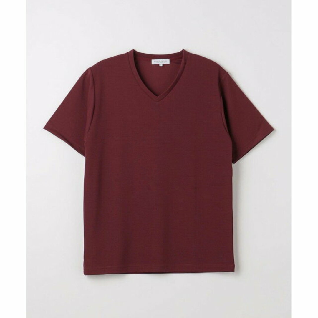 a day in the life(アデイインザライフ)の【WINE】リップル Vネック カットソー<A DAY IN THE LIFE> メンズのトップス(Tシャツ/カットソー(半袖/袖なし))の商品写真