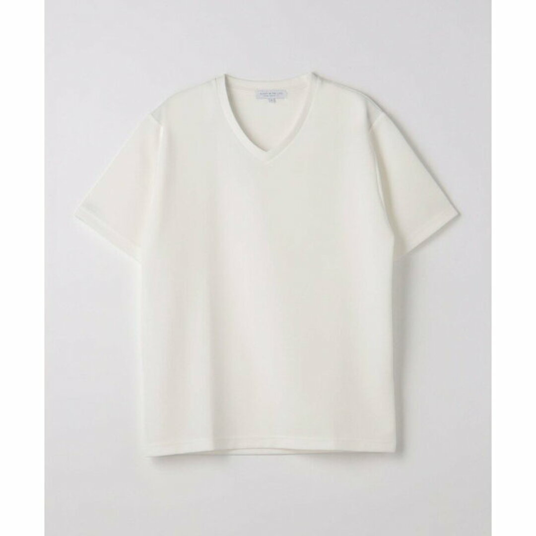 a day in the life(アデイインザライフ)の【WHITE】リップル Vネック カットソー<A DAY IN THE LIFE> メンズのトップス(Tシャツ/カットソー(半袖/袖なし))の商品写真