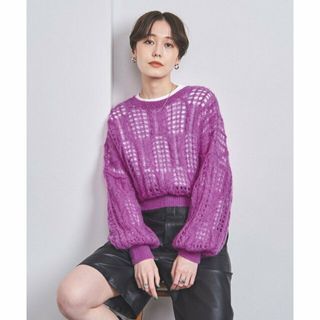 ユナイテッドアローズ(UNITED ARROWS)の【PINK】レース モヘヤ ニット(ニット/セーター)