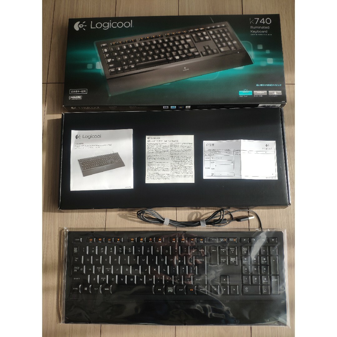 Logicool(ロジクール)の【希少品】Logicool Illuminated Keyboard K740 スマホ/家電/カメラのPC/タブレット(PC周辺機器)の商品写真