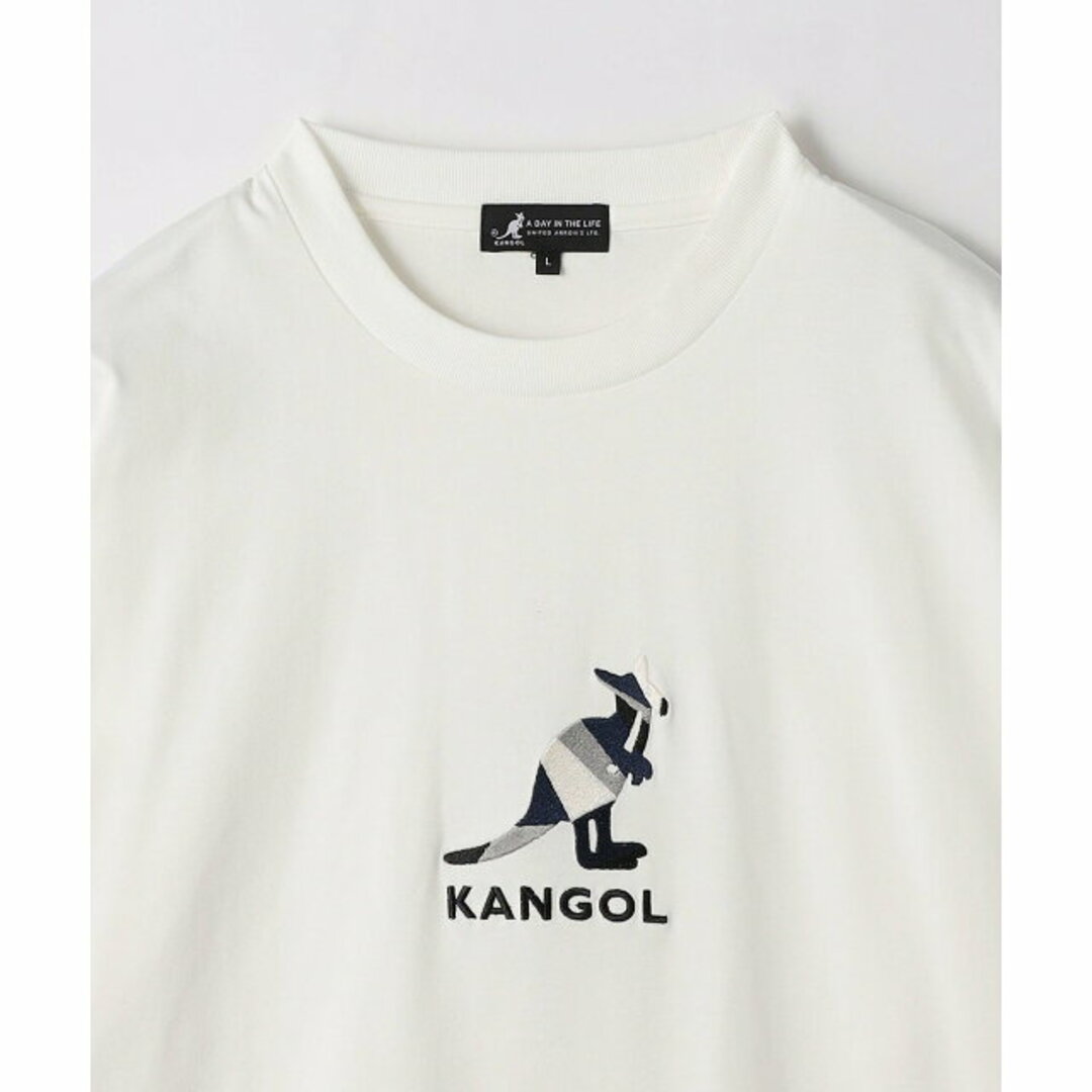 a day in the life(アデイインザライフ)の【WHITE】KANGOL パッチワーク ロゴ Tシャツ<A DAY IN THE LIFE> メンズのトップス(Tシャツ/カットソー(半袖/袖なし))の商品写真