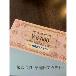 早稲田アカデミー　株主優待券　5000円(その他)