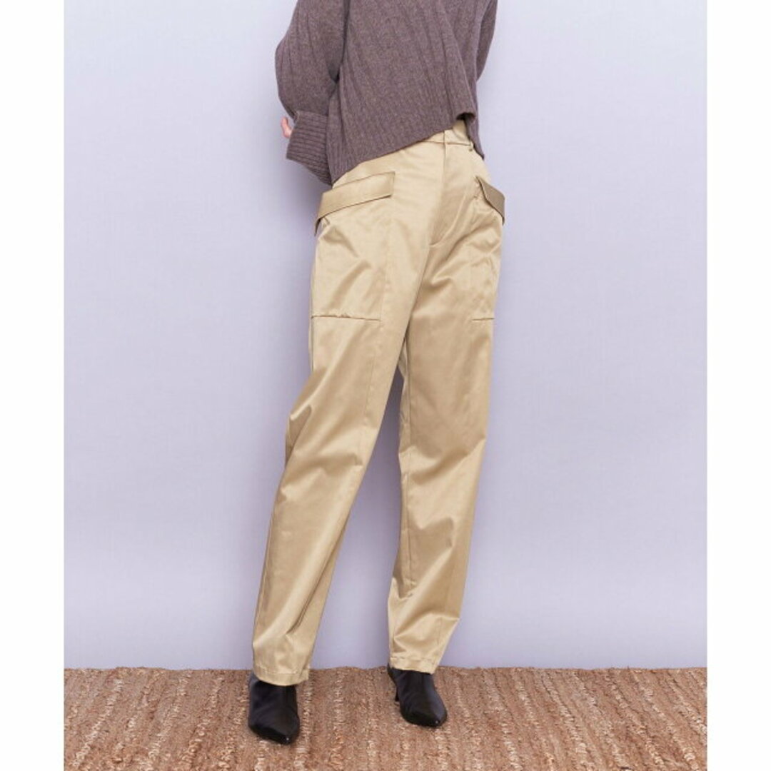 AEWEN MATOPH(イウエンマトフ)の【BEIGE】<AEWEN MATOPH>CU/C サテン ポケット テーパードパンツ レディースのパンツ(その他)の商品写真