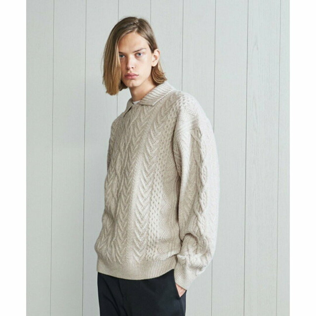 BEAUTY&YOUTH UNITED ARROWS(ビューティアンドユースユナイテッドアローズ)の【NATURAL】<H>WOOL CASHMERE FISHERMAN'S KNIT/ニット メンズのトップス(ニット/セーター)の商品写真