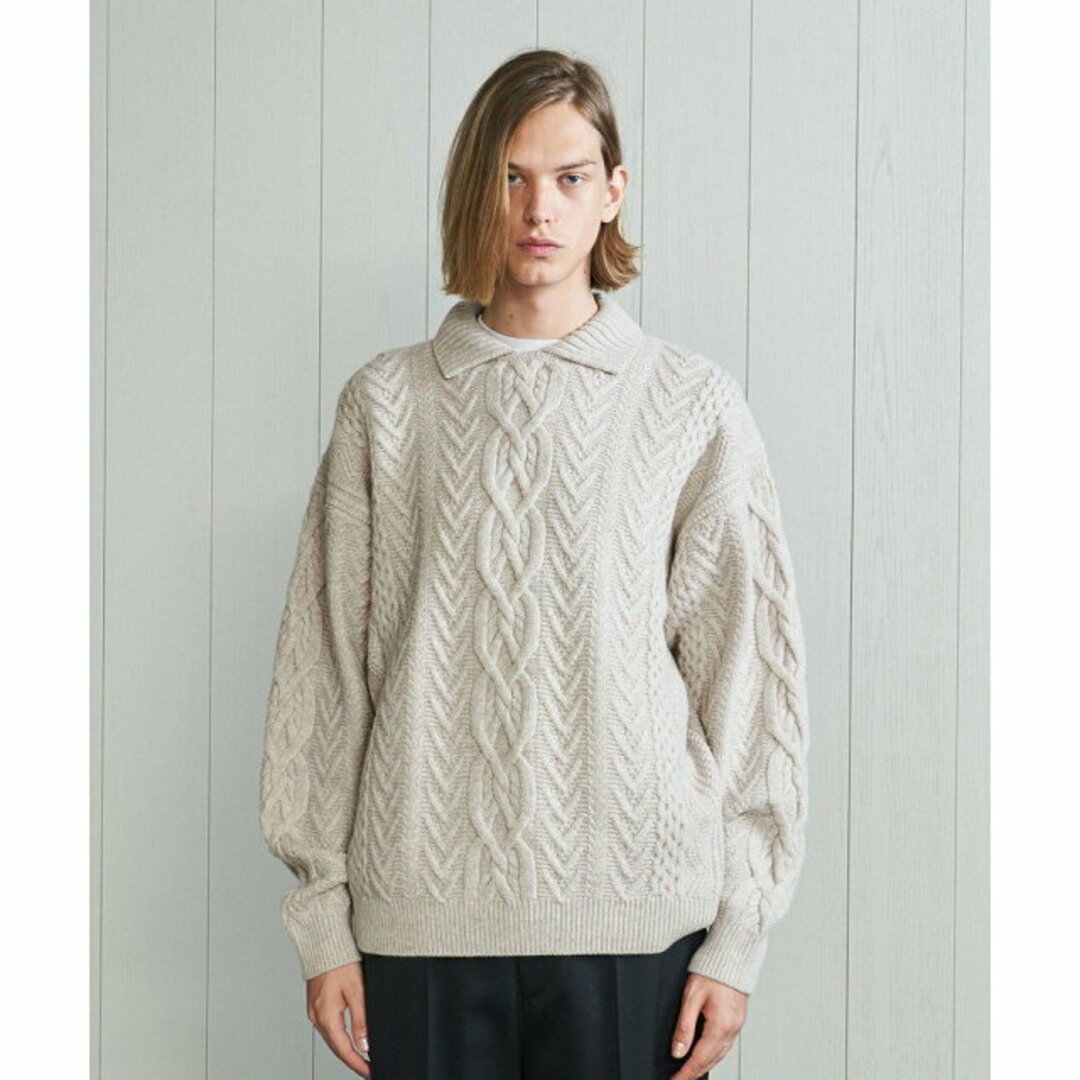 BEAUTY&YOUTH UNITED ARROWS(ビューティアンドユースユナイテッドアローズ)の【NATURAL】<H>WOOL CASHMERE FISHERMAN'S KNIT/ニット メンズのトップス(ニット/セーター)の商品写真