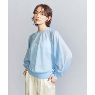 ビューティアンドユースユナイテッドアローズ(BEAUTY&YOUTH UNITED ARROWS)の【LT.BLUE】シアー クルーネック ニット プルオーバー(ニット/セーター)