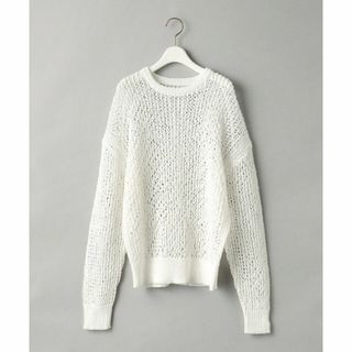 ビューティアンドユースユナイテッドアローズ(BEAUTY&YOUTH UNITED ARROWS)の【WHITE】麻ポリエステル メッシュ クルーネックニット プルオーバー(ニット/セーター)