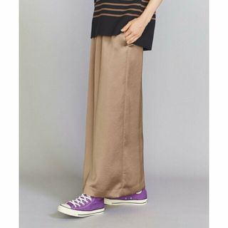 ビューティアンドユースユナイテッドアローズ(BEAUTY&YOUTH UNITED ARROWS)の【BEIGE】ヴィンテージサテン Iライン イージー マキシスカート -ウォッシャブル-(ロングスカート)