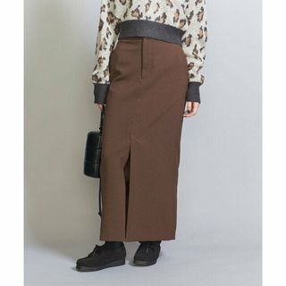 ビューティアンドユースユナイテッドアローズ(BEAUTY&YOUTH UNITED ARROWS)の【DK.BROWN】リサイクルポリエステル ダブルクロス タイトスカート -ウォッシャブル-(ロングスカート)