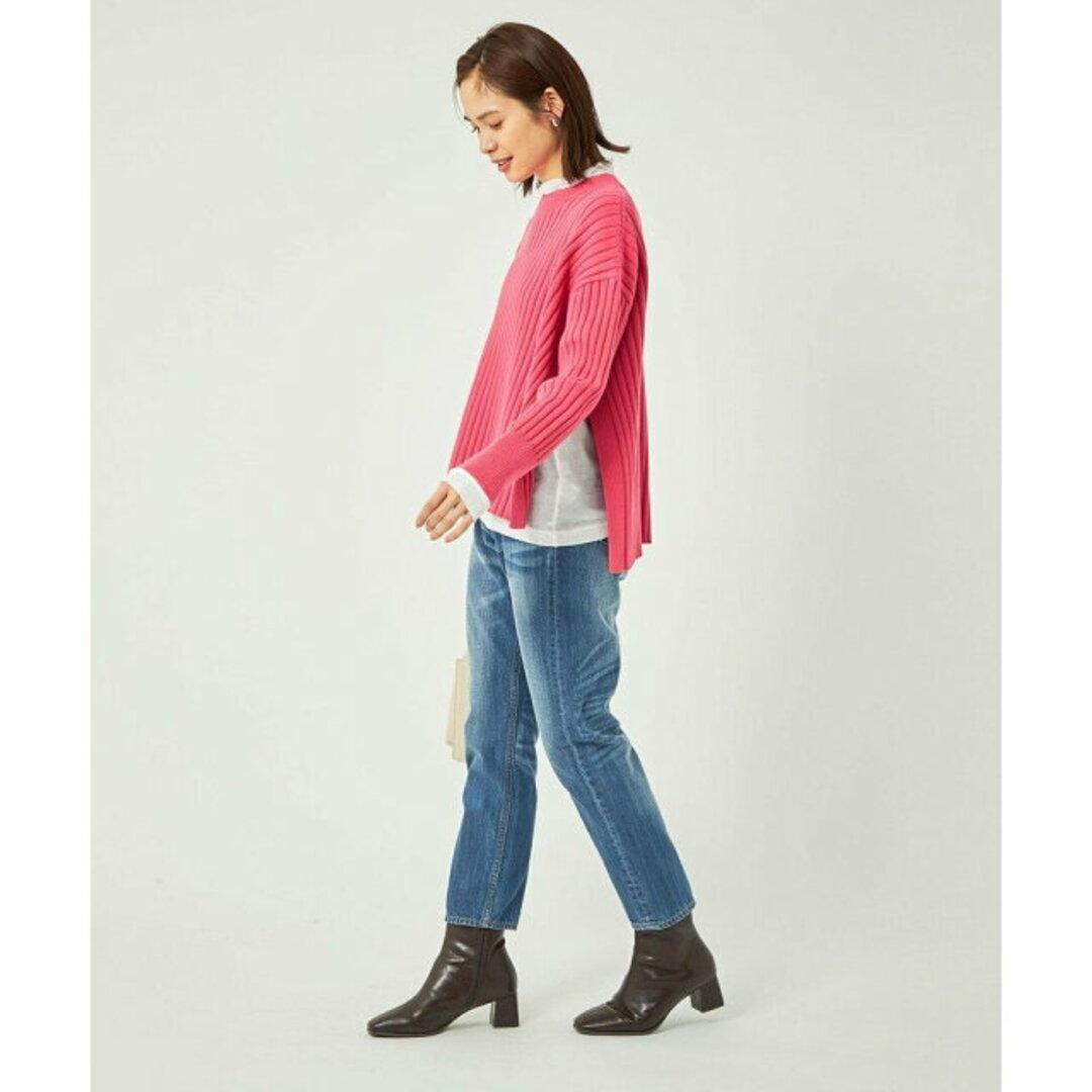 UNITED ARROWS green label relaxing(ユナイテッドアローズグリーンレーベルリラクシング)の【PINK】ワイド リブ スリット プルオーバー ニット -ウォッシャブル- レディースのトップス(ニット/セーター)の商品写真