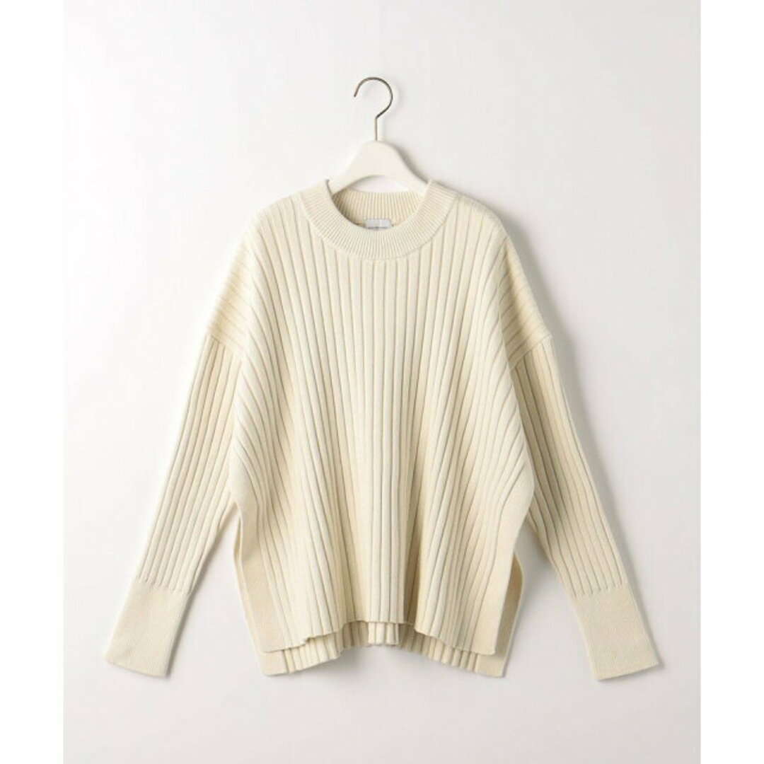 UNITED ARROWS green label relaxing(ユナイテッドアローズグリーンレーベルリラクシング)の【OFF WHITE】ワイド リブ スリット プルオーバー ニット -ウォッシャブル- レディースのトップス(ニット/セーター)の商品写真