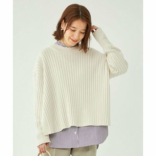 ユナイテッドアローズグリーンレーベルリラクシング(UNITED ARROWS green label relaxing)の【OFF WHITE】ワイド リブ スリット プルオーバー ニット -ウォッシャブル-(ニット/セーター)