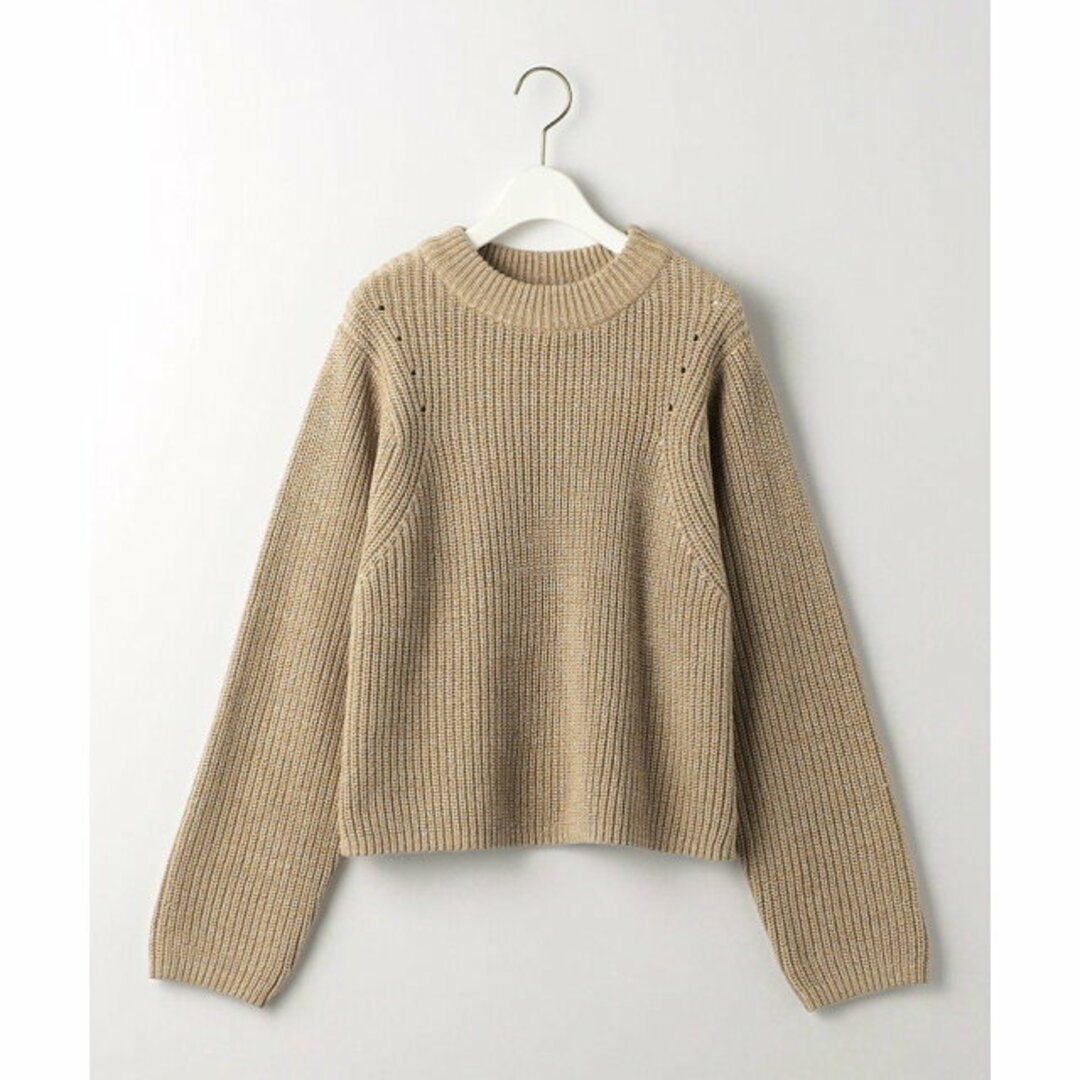 UNITED ARROWS green label relaxing(ユナイテッドアローズグリーンレーベルリラクシング)の【BEIGE】ミックス カラー アゼ クルーネック プルオーバー ニット -ウォッシャブル- レディースのトップス(ニット/セーター)の商品写真