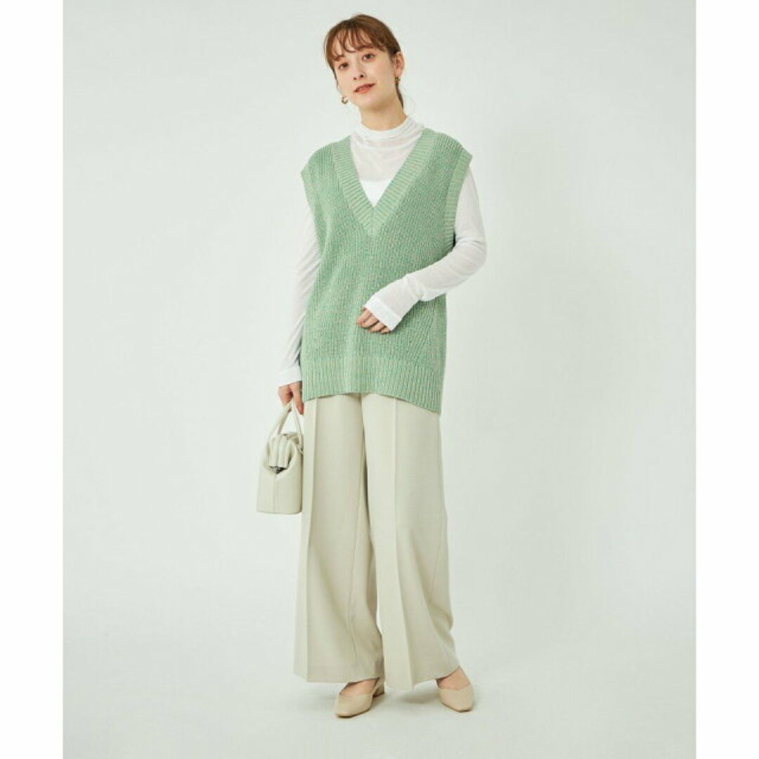 UNITED ARROWS green label relaxing(ユナイテッドアローズグリーンレーベルリラクシング)の【LIME】【FREE】MIXカラー アゼ ベスト -ウォッシャブル- レディースのトップス(ニット/セーター)の商品写真