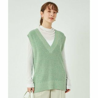 ユナイテッドアローズグリーンレーベルリラクシング(UNITED ARROWS green label relaxing)の【LIME】MIXカラー アゼ ベスト -ウォッシャブル-(ニット/セーター)