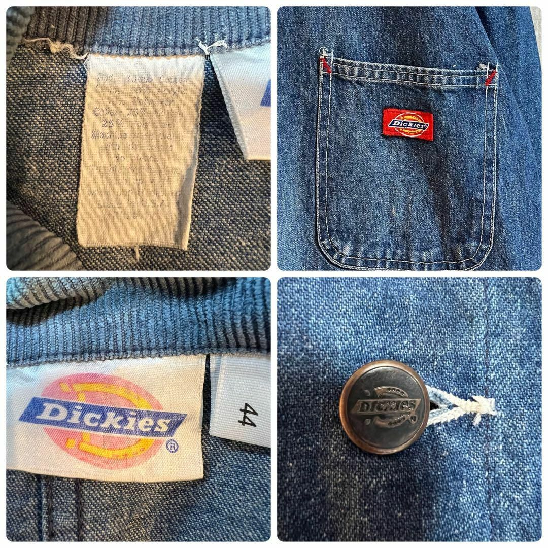 Dickies(ディッキーズ)のディッキーズデニムジャケット　カバーオール　ヴィンテージ　90s 襟コーデュロイ メンズのジャケット/アウター(Gジャン/デニムジャケット)の商品写真